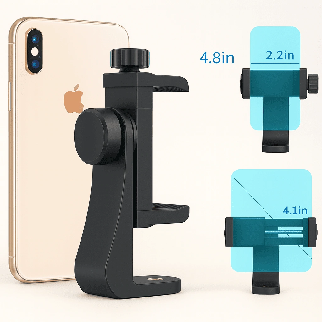 360° Rotatable Phone Holder Clamp for Tripod Thumbnail 6