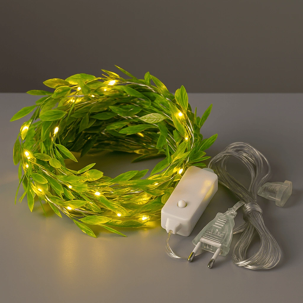 LeafDiya 200 LED Leaf Curtain Lights 10x3 Ft