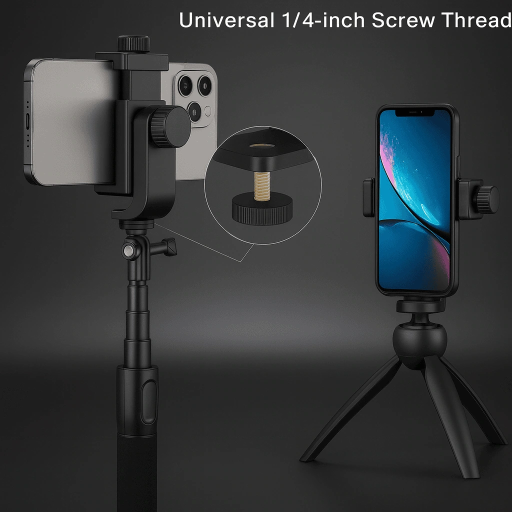 360° Rotatable Phone Holder Clamp for Tripod Thumbnail 4