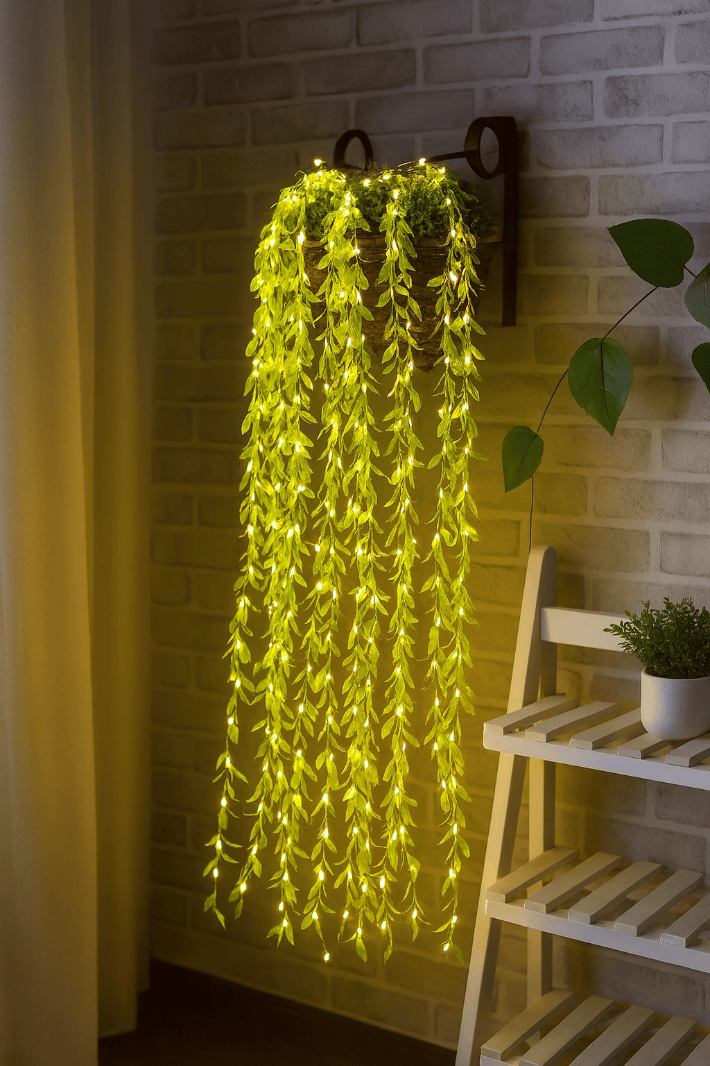 LeafDiya 200 LED Leaf Curtain Lights 10x3 Ft Thumbnail 4