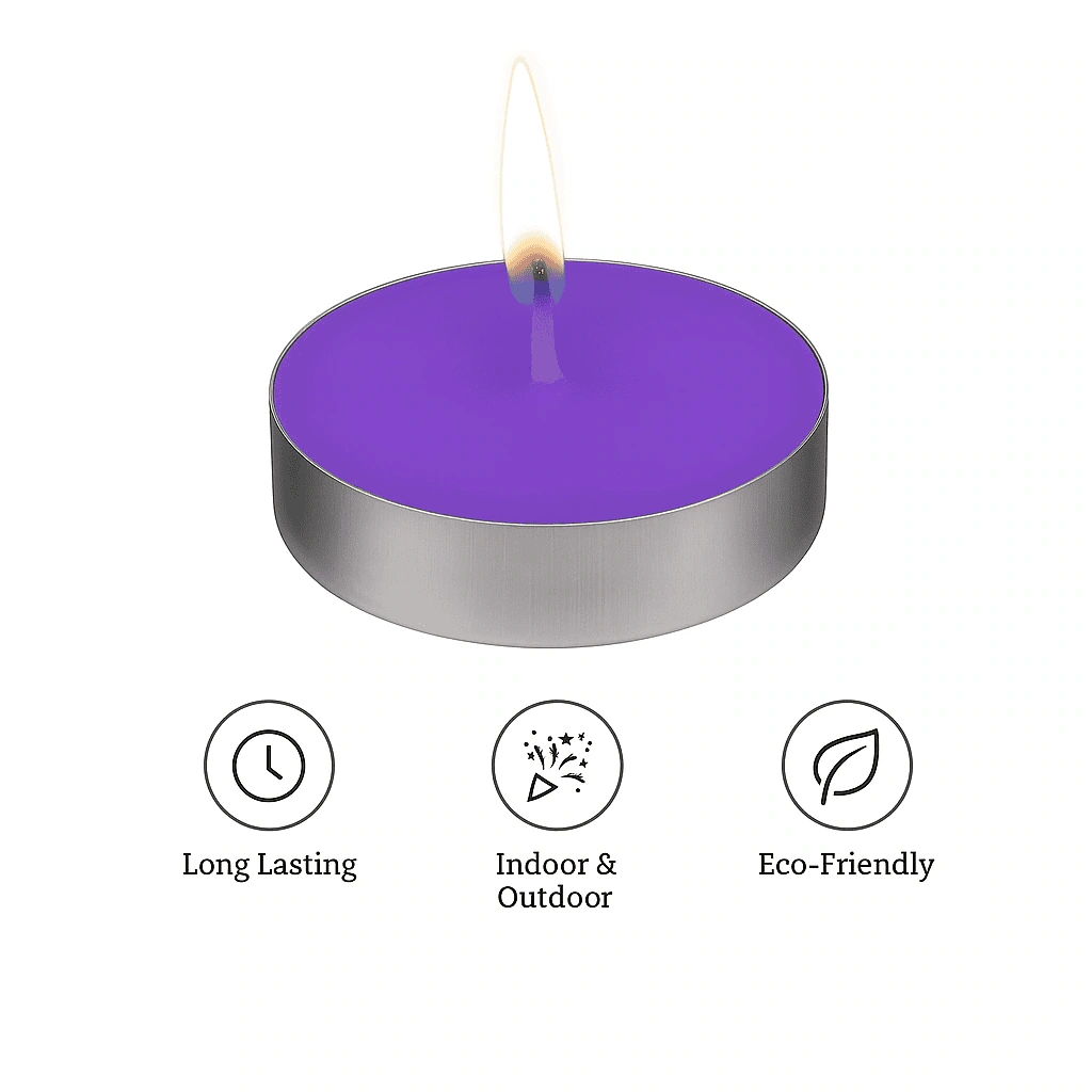 Solimo Unscented Wax Tealight Candles (100 Pack) Thumbnail 4