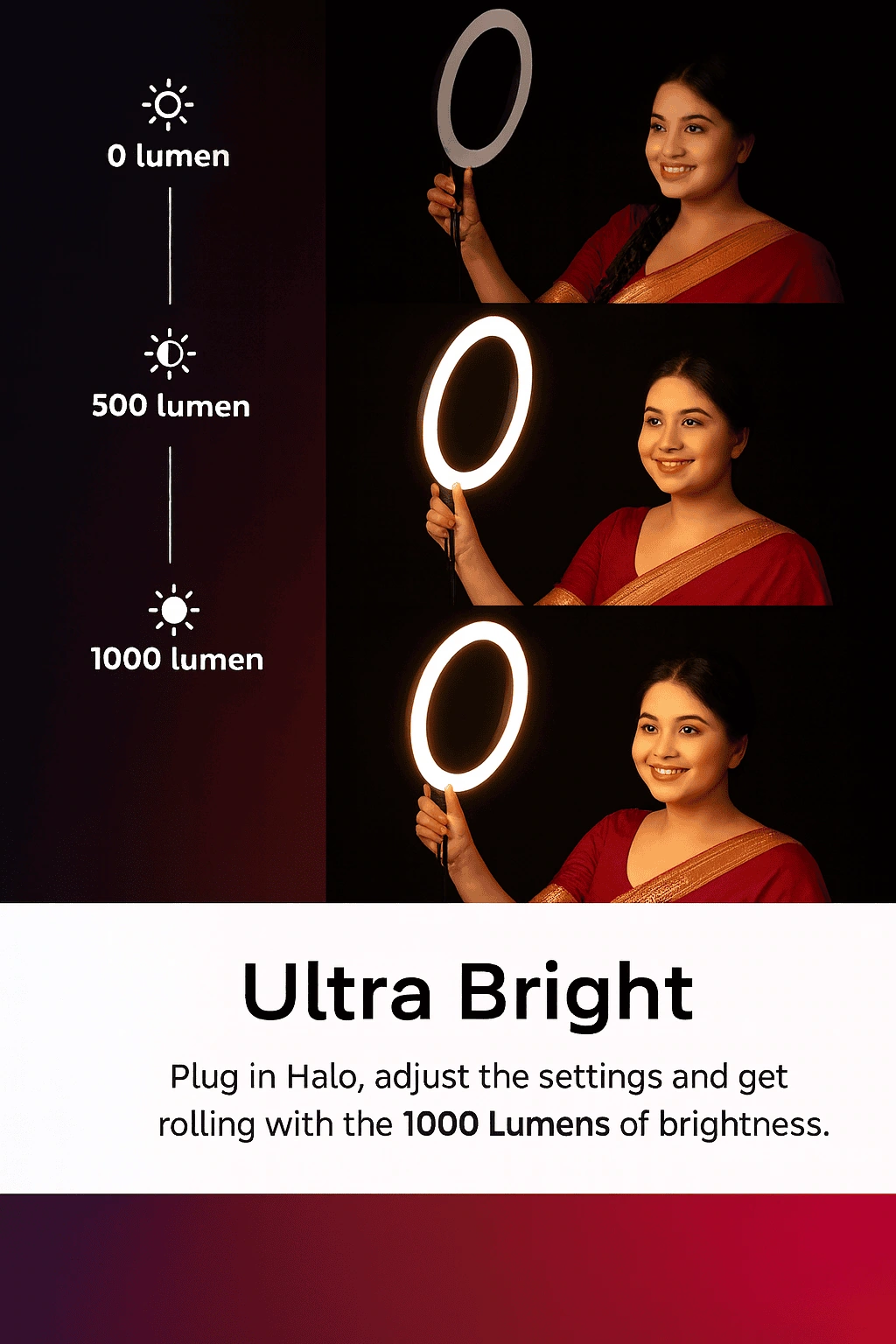 12-Inch LED Ring Light with Tripod Stand Thumbnail 5