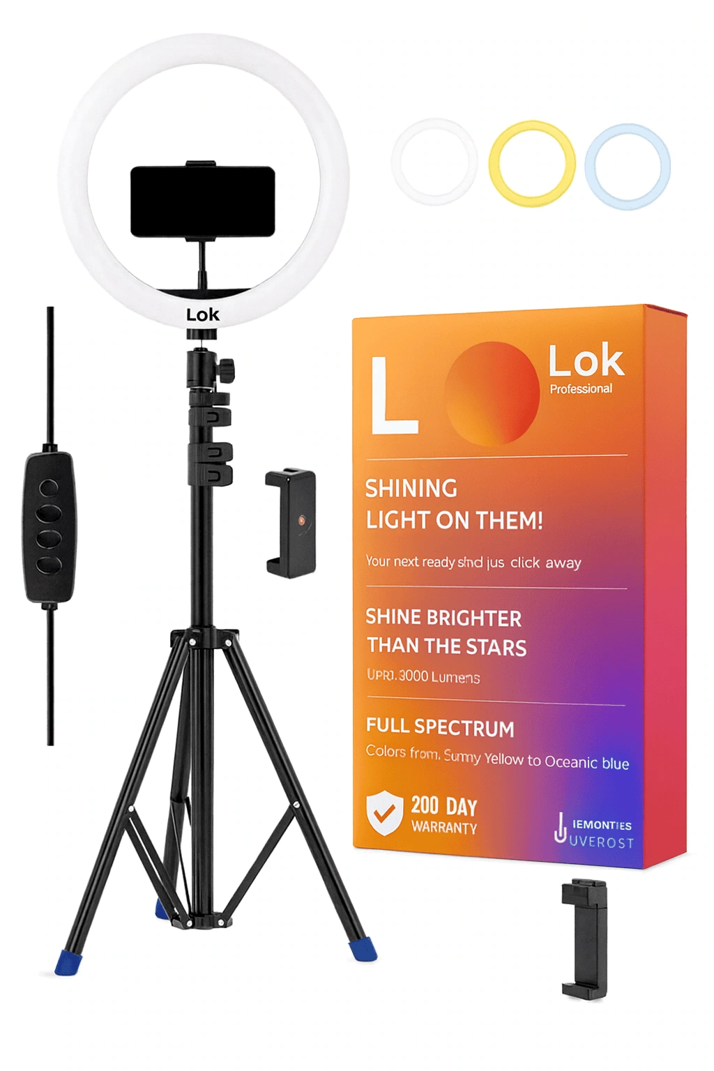 12-Inch LED Ring Light with Tripod Stand